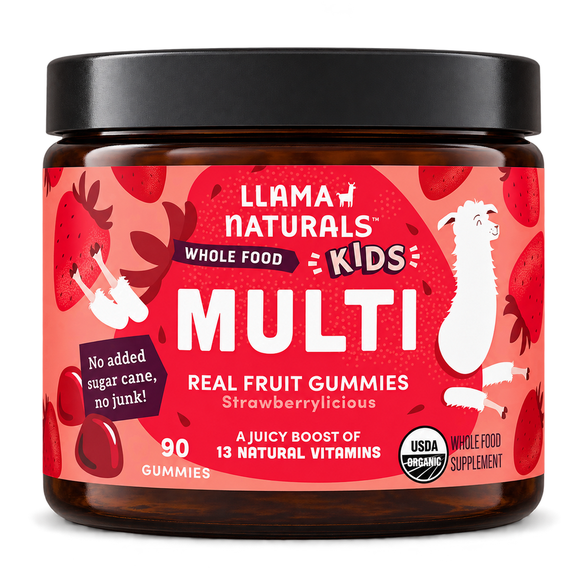 Kids Whole Food Multivitamin Gummies, Strawberry (90 ct)