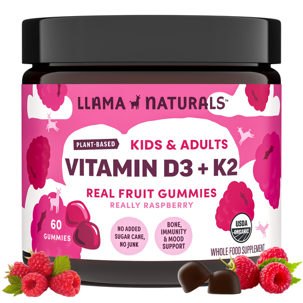 Vitamin D3 + K2 Gummies, Raspberry (60 ct)