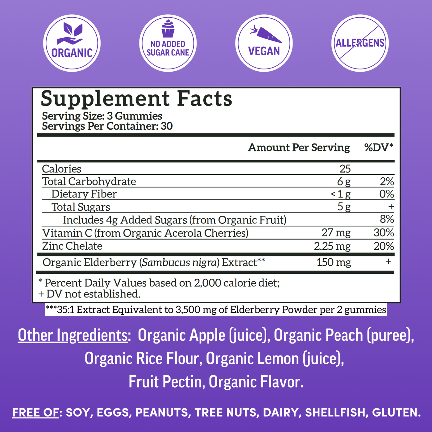 Adult Elderberry Immunity Gummies (90ct)