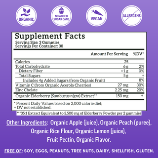 Adult Elderberry Immunity Gummies (90 ct)