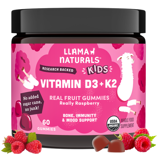 Kids Vitamin D3 + K2 Gummies, Raspberry (60 ct)