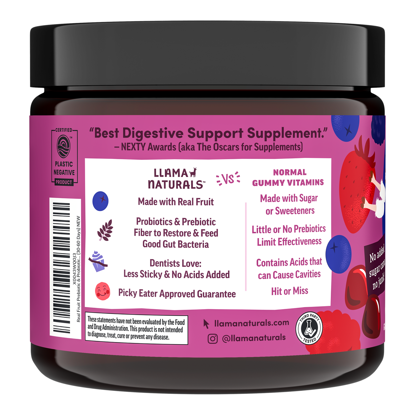 Kids Prebiotic & Probiotic Gummies, Mixed Berry (60 ct)