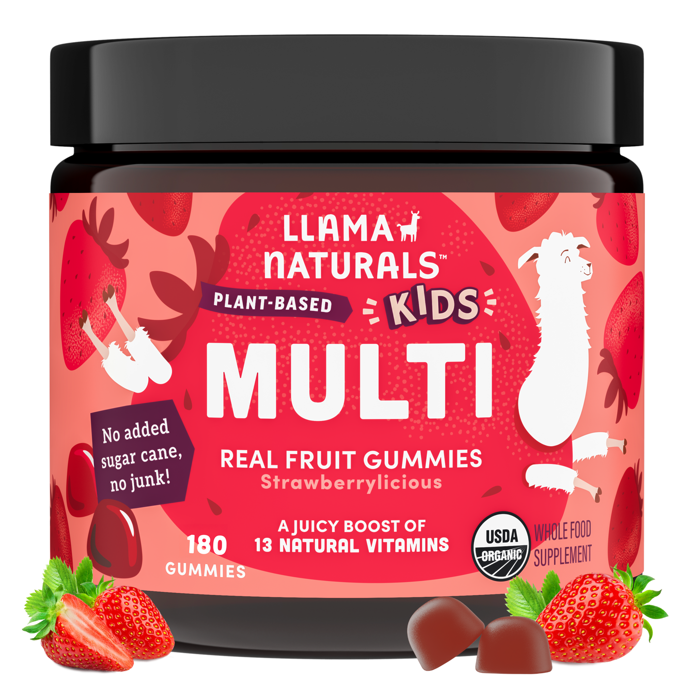 Kids Whole Food Multivitamin Gummies, Strawberry (180 ct)