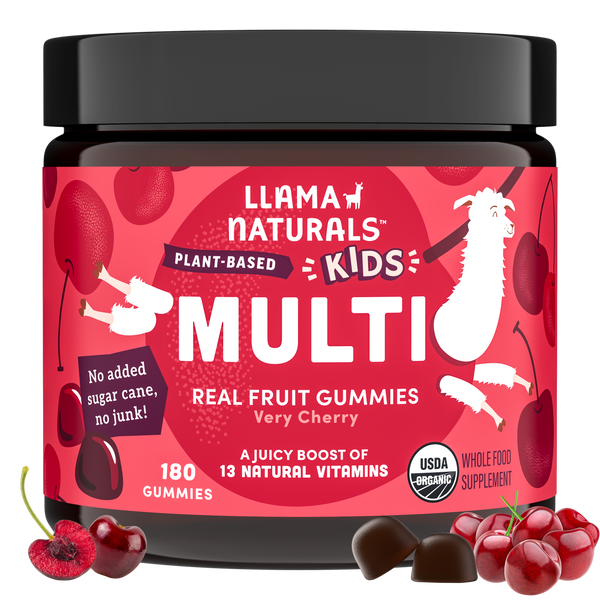 Llama Naturals Organic Kids Multivitamin Gummies (Cherry), 180 ct