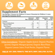 Kids Prebiotic & Probiotic Gummies, Peach Mango (60 ct)