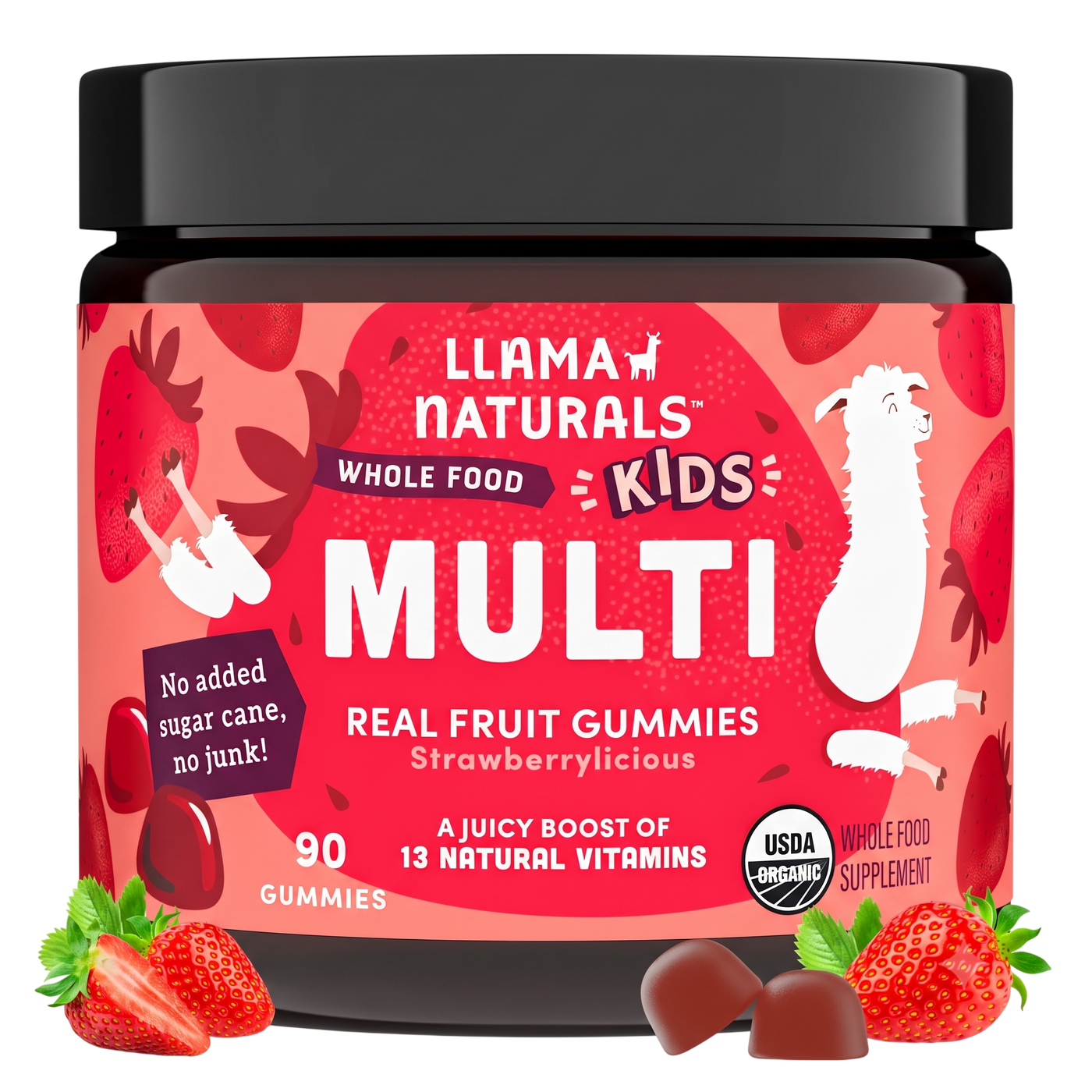 Kids Whole Food Multivitamin Gummies, Strawberry (90 ct)