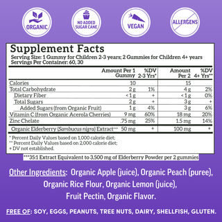 Kids Elderberry Immunity Gummies (60 ct)