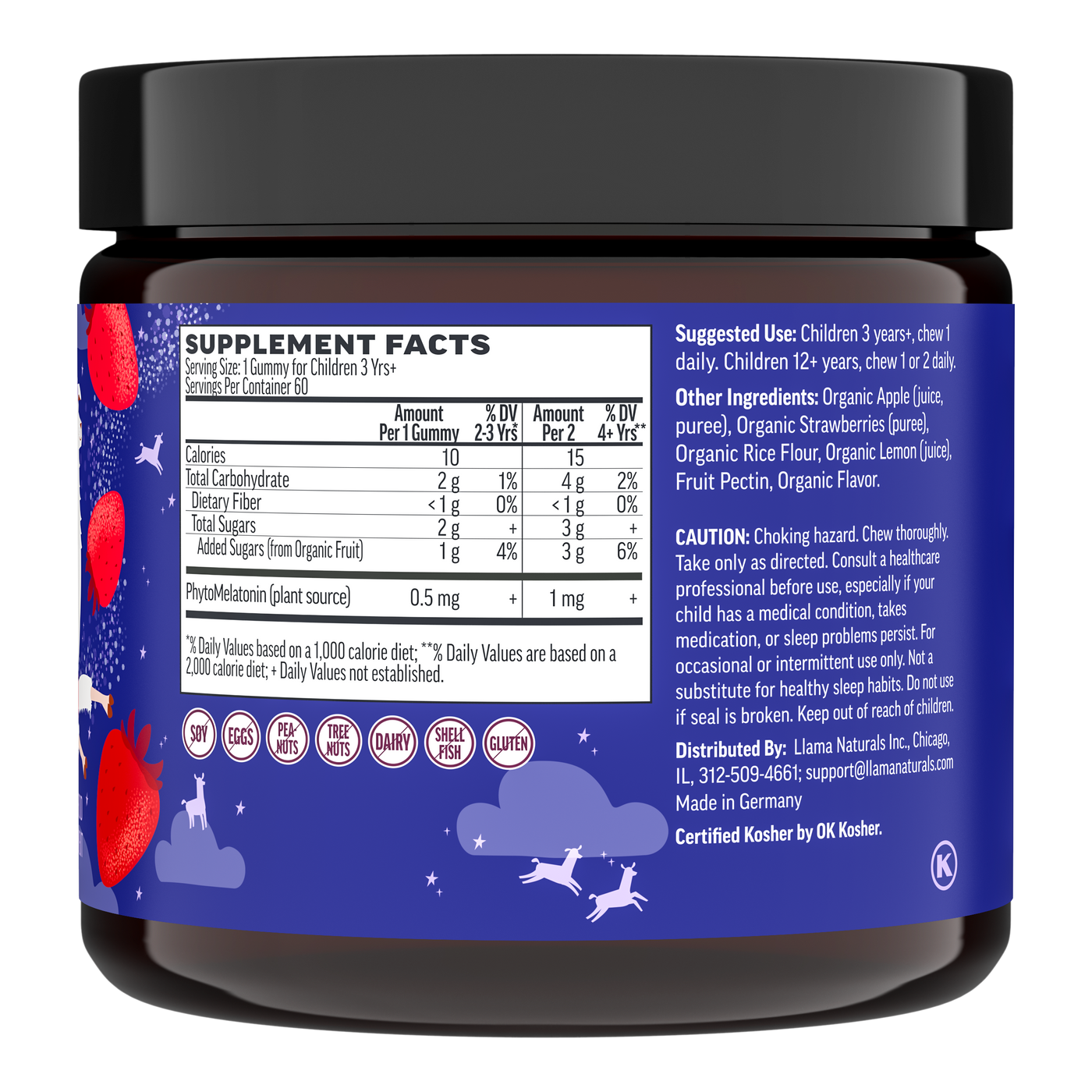 Kids Sleep Gummies, Strawberry (60ct)