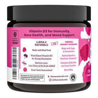 Vitamin D3 Gummies, Raspberry (120 ct)