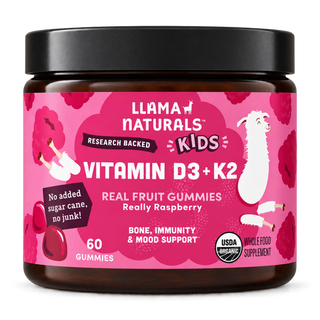 Kids Vitamin D3 + K2 Gummies, Raspberry (60 ct)