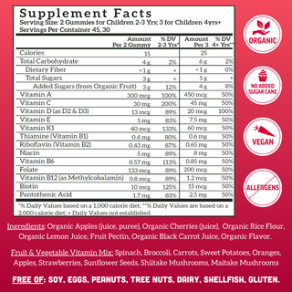 Kids Whole Food Multivitamin Gummies, Cherry (90 ct)