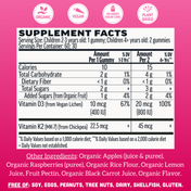 Kids Vitamin D3 + K2 Gummies, Raspberry (60 ct)